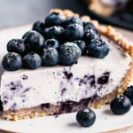 No Bake Frozen Blueberry Pie