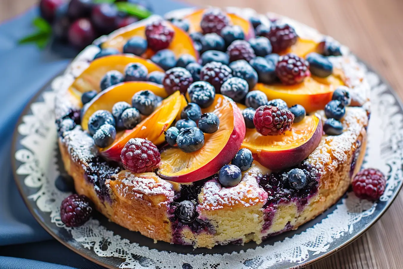 Fresh Blueberry Peach Cake: A Seasonal Delight