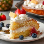 Enjoy a slice of heaven with our easy 2 Ingredient Pineapple Angel Food Cake - a light, fluffy dessert that combines simplicity with tropical bliss.