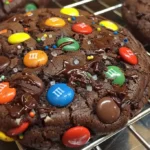 Soft Batch M&M Chocolate Fudge Cookies